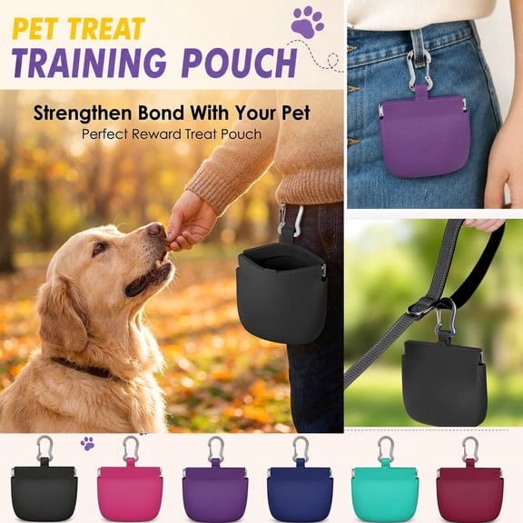 Portable Pet Training Snack Bag with Belt Clip, Hands-Free Treat Pouch for Dogs and Cats, Durable Waterproof Storage for Outdoor Walks and Travel Gear, 1Pack A