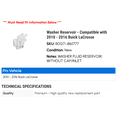 thumbnail image 2 of Washer Reservoir - Compatible with 2010 - 2016 Buick LaCrosse 2011 2012 2013 2014 2015, 2 of 2