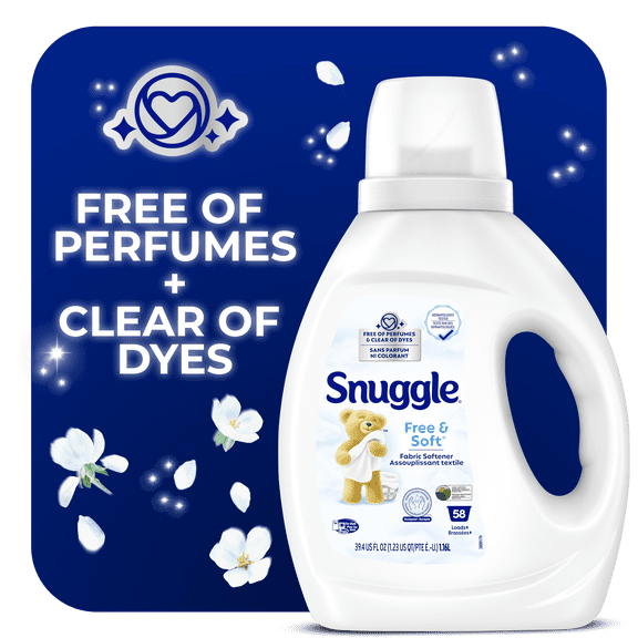 Snuggle Free & Soft hypoallergénique adoucissant textile liquide, 58 brassées, 1,16 litres