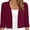 Burgundy, variant on Women's 3/4 Sleeve Cropped Cardigans Sweaters Coffee Large Lightweight Open Front Shrugs for Women