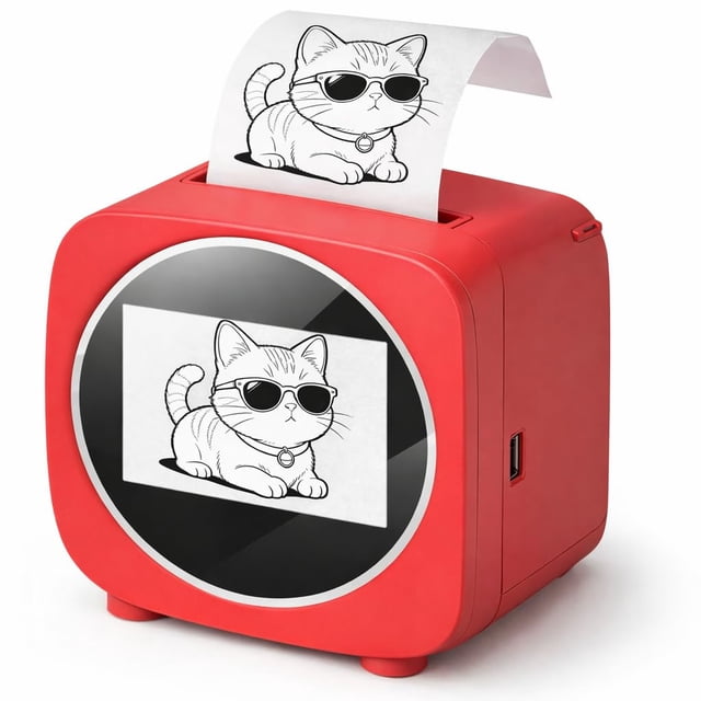 Impresora de stickers Trunera con voz AI, térmica portátil sin tinta