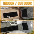 thumbnail image 2 of Ottomanson Solid Design Non-Slip Rubberback 3x8 Indoor/Outdoor Runner Rug for Hallway, Kitchen, Living Room, Garage, Patio, 2'7"" x 8', Black, 2 of 5