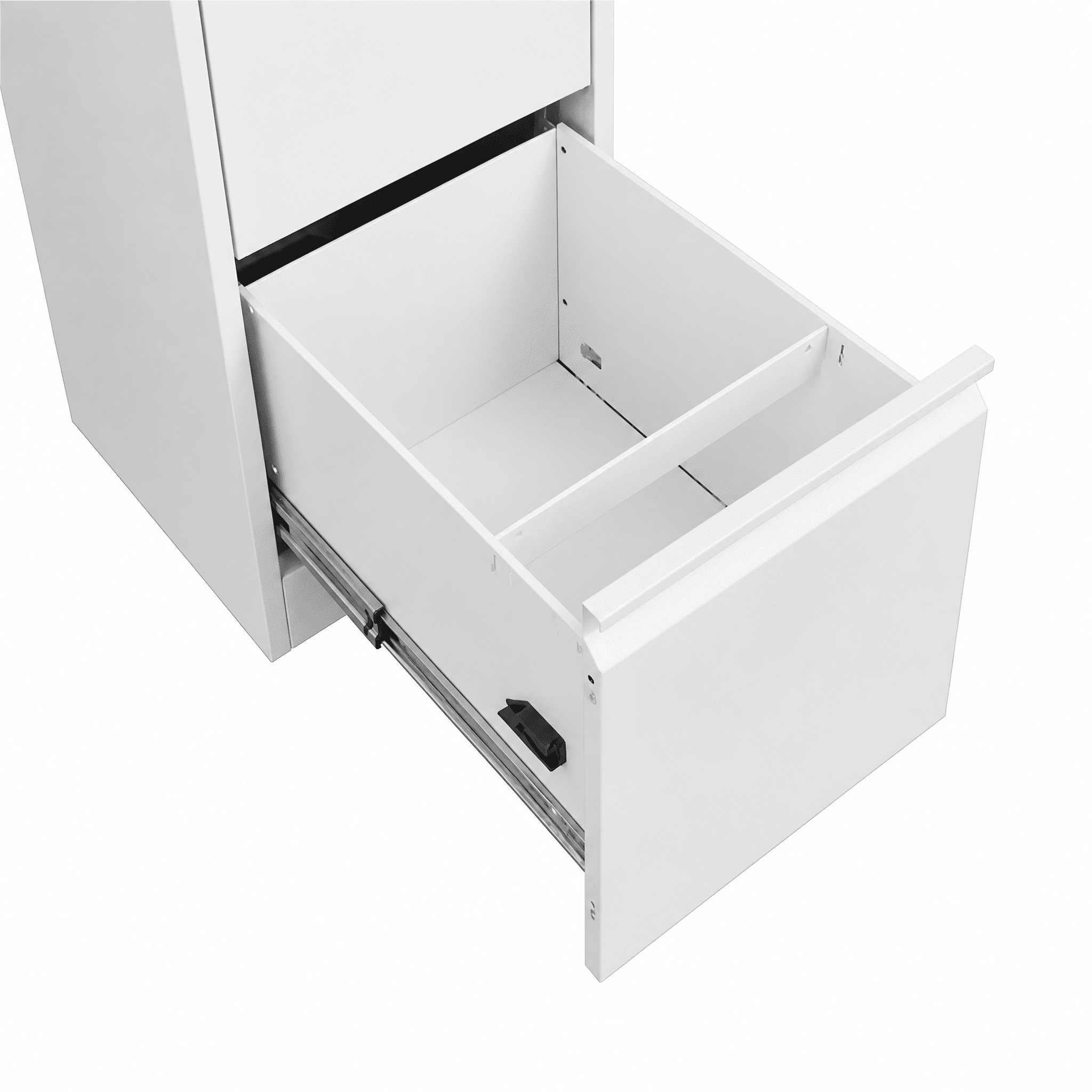 Lockable 3-Drawer Vertical Metal File Cabinet, Narrow Office Storage Cabinet with Anti-Tilt Interlocking Slide Rails, Fits A4/Letter/Legal Size Hanging Files, Assembly Required