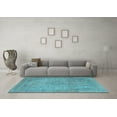 thumbnail image 3 of Ahgly Company Indoor Square Persian Light Blue Traditional Area Rugs, 5' Square, 3 of 4