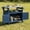 Navy Blue, variant on Zriang Mobile Outdoor Grill Cart with Food-Grade Stainless Steel Top – Weatherproof BBQ Prep Station & Kitchen Island, Black