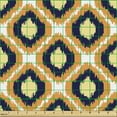thumbnail image 2 of Ambesonne Ikat Fabric by the Yard Upholstery, Geometric Indonesian Vivid, 1 Yard, Orange Yellow Indigo, 2 of 5