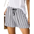 thumbnail image 3 of Fantaslook Womens Casual Shorts Elastic Waist Drawstring Shorts Pants with Pockets Summer Beach Floral Shorts, 3 of 8