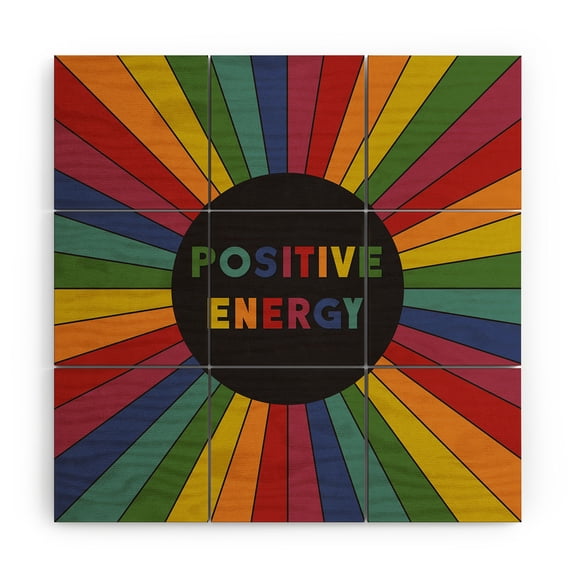 Society6 Alisa Galitsyna Positive Energy Wood Wall Mural 3' x 3'