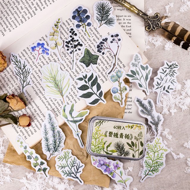 CAROOTU Sticker Scrapbooking Supplies Beautiful Adhesive Decorative Sticker For Gift Packaging Notebooks