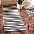 thumbnail image 2 of Safavieh Courtyard Indoor Outdoor Runner Rug, Black, Machine Made, 2'3' x 10', 2 of 4