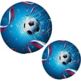 thumbnail image 7 of SKYSONIC Soccer Ball Glitter Pot Holders Trivets, 2 Pcs Heat Resistant Trivets,Russian Flag Ribbons Cotton Thread Weave Mats for Hot Pads Pans Pot Bowl Teapot for Kitchen Decor, 7 of 7