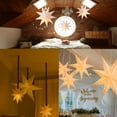 thumbnail image 3 of 9-Point Star Hanging Christmas Lights - Battery-Operated Star Shade String Lights, Festive Hanging Lights for Christmas Tree, Window, Mantel & Holiday Decorations, Warm Glow for Home, 13.78in, White, 3 of 8