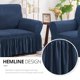 thumbnail image 4 of NIcEEc Funda para Sillón Azul Fundas para Sillón 1 Pieza Funda de Sofá Fácil de Instalar Protector de Muebles Duradero Universal de Alta Estiramiento con Falda Estilo Campestre (1 Plaza Azul Marino), 4 of 5