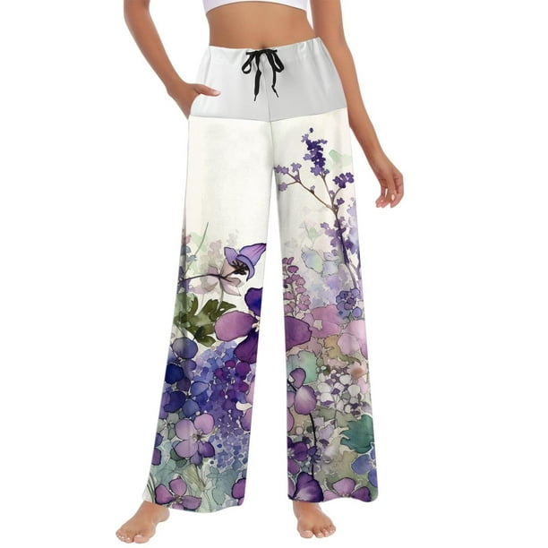 WILLBEST Pantalones Casuales Ligeros y Largos Tipo Harén para Mujer, Estilo Bohemio, para Playa, Holgados, de Verano, con Bolsillos y Pierna Recta. Grande