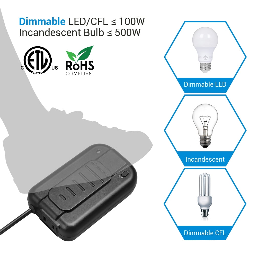 Buy DEWENWILS Dimmer Switch, Foot Dimmer for Dimmable LED/CFL