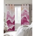 thumbnail image 2 of Pink Waves Coastal Blackout Curtains for Bedroom, Pink Ombre Summer Beach Oceans Room Darkening Window Drapes for Living Room, Thermal Insulated Grommet Curtains, 27.5x39 inch, 2 Panels, 2 of 9