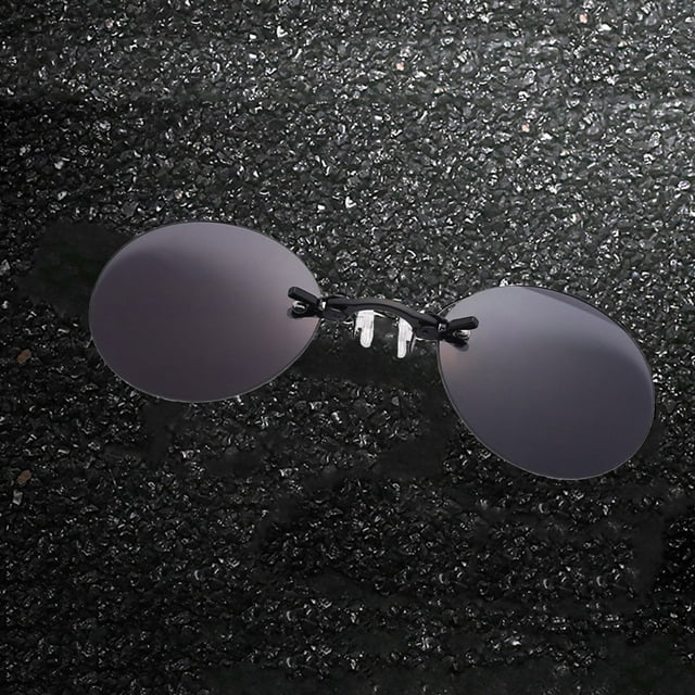2024 Retro Round Rimless Sunglasses Fashion Clip On Nose Glasses for Men Cycling Eyewear