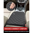 thumbnail image 6 of KBH Center Console Cover for Cadillac SRX 2010-2016, Middle Console Arm Rest Lid Cushion Protector for Car Interior Accessories, Black Leather Trim, 6 of 8