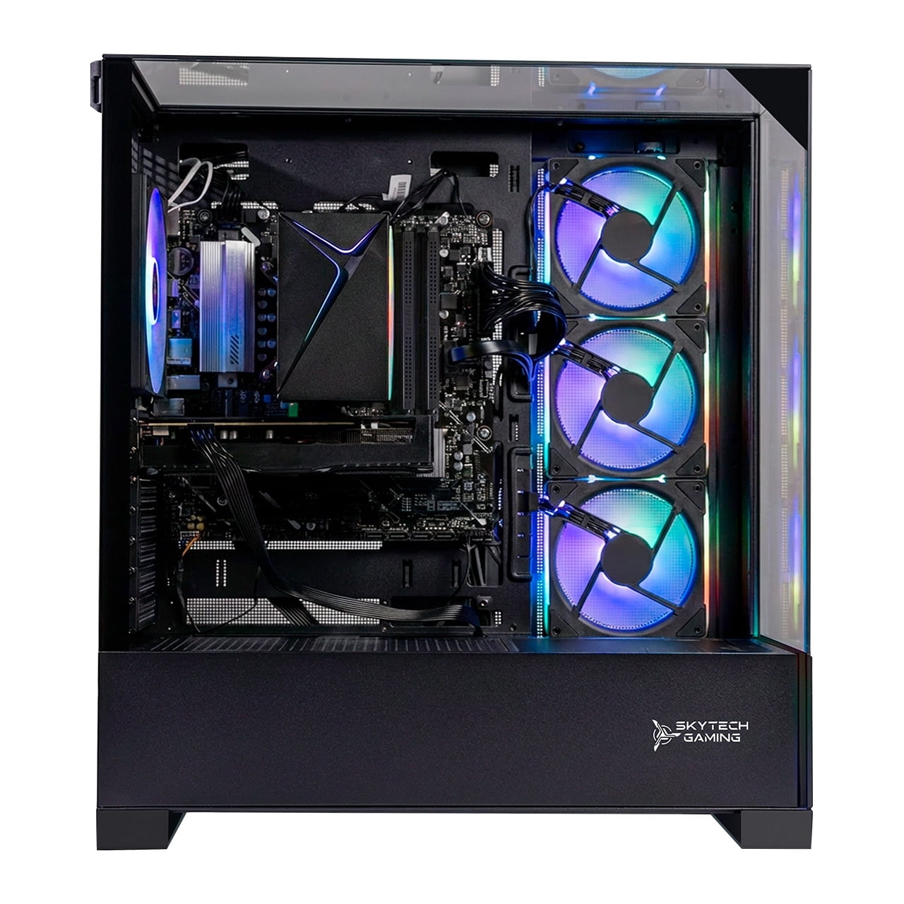Skytech Gaming Shadow 5 Gaming PC, AMD Ryzen 7 7700 3.8GHz, NVIDIA RTX 5060 Ti 8GB VRAM, 1TB NVMe SSD, 16GB DDR5 RAM 6000, 750W GOLD PSU, Wi-Fi, Win 11, Desktop