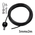 thumbnail image 2 of Langgg Steel Wire Rope String Dia 5M Exercise Home Gym Cord Fitness Pulley Cable Adjustable with Set, 2 of 8