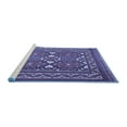 thumbnail image 2 of Ahgly Company Machine Washable Indoor Rectangle Persian Blue Traditional Area Rugs, 5' x 7', 2 of 4