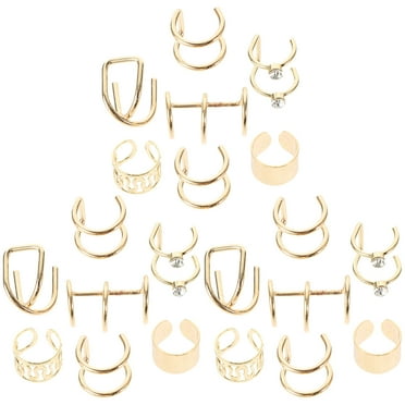 24 pcs Clip on Earrings Non Piercing Ear Cartilage Clip Ear Earrings for Women