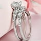 thumbnail image 3 of XWSHYW Anillos Regalo de Boda de Diamantes Redondos y Diamantes Completos a La Moda para Mujer 1 Juego, 3 of 6