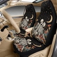 thumbnail image 3 of Xixirimido Car Seat Covers for Front Seats 5Pcs Car Accessories with Seat Belt Covers & Center Console Cover Universal Fit for SUVs,Vans,Trucks,Sedans, Skull Floral Moon Starry Night, 3 of 8