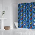 thumbnail image 2 of Blue Cartoon Dinosaurs Text Pattern Shower Curtain 72"x72" ,Bathroom Decorative Shower Curtains Set with 12 Hooks,Modern Waterproof Washable Shower Curtain, 2 of 6