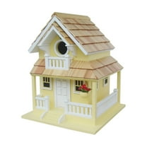 CC Home Furnishings 11" Yellow and Brown Courtyard Cottage Outdoor Garden Birdhouse