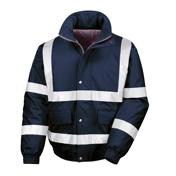 Result - Chaqueta softshell reflectante de seguridad con acolchado modelo Blouson para hombre (Azul marino) Result UTRW4849_navy