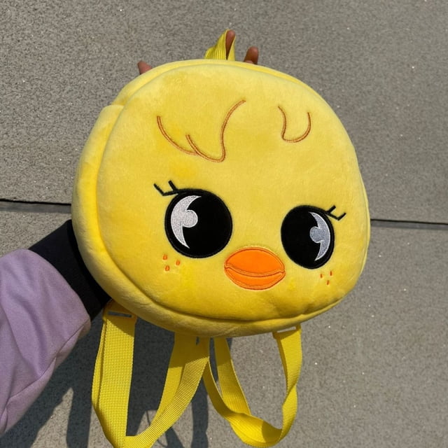Mochila para estudiantes KPOP, animales de dibujos animados, Lobo, oso, cerdo, juguetes de peluche, lindo lobo, gato, zorro, Mini mochila, bolso de hombro pequeño de felpa