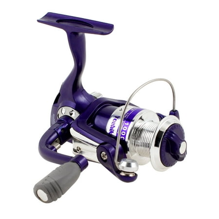 Unique Bargains 1000R 5.1:1 Gear Ratio 3 Ball Bearings Metal Fishing Spinning Reel Purple Silver