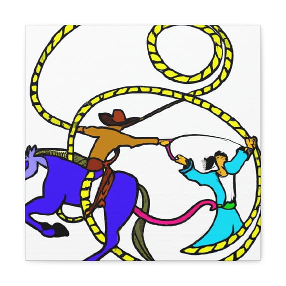 Lassoing Wild Freedom - Canvas