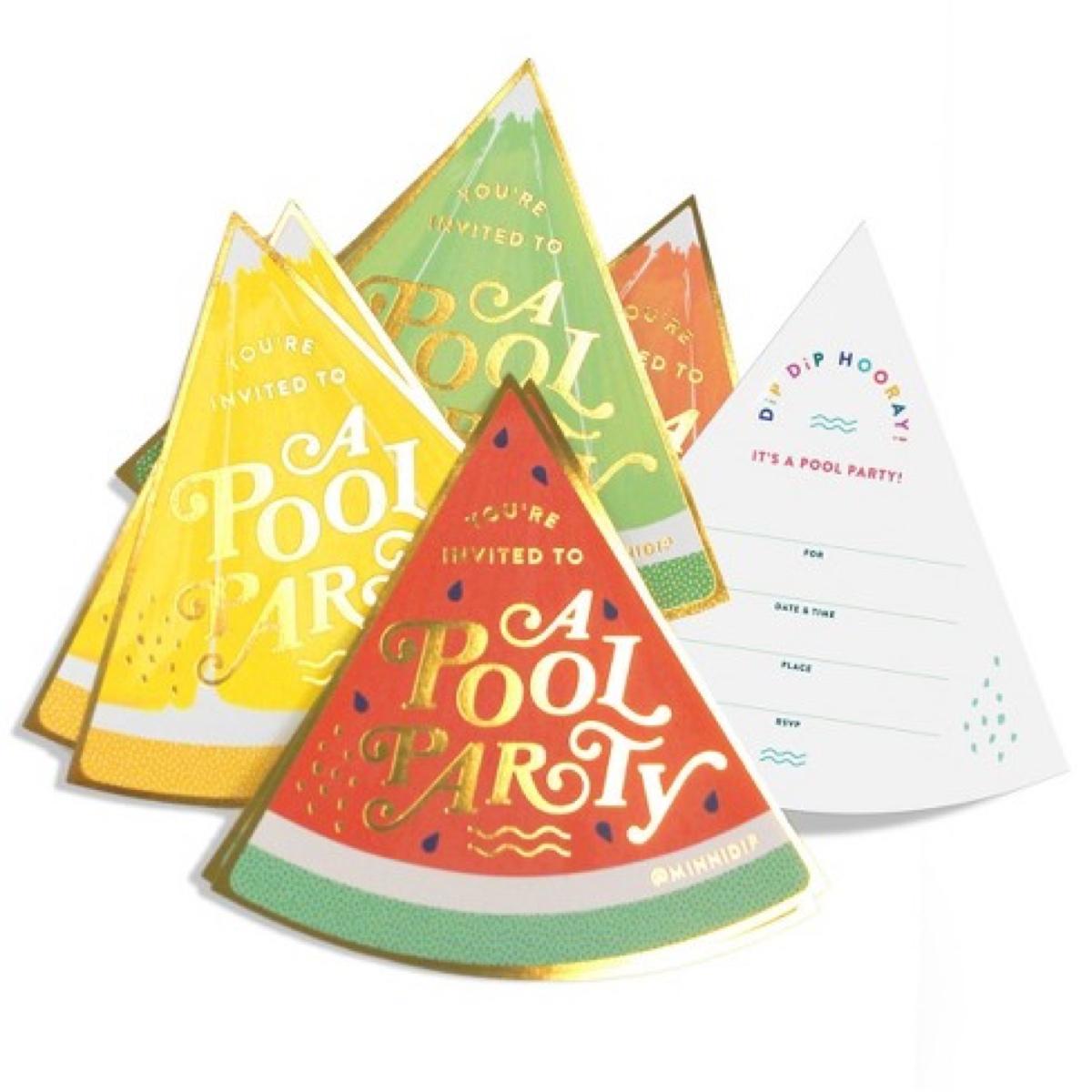 Minnidip Pool Party Invitations