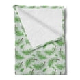 thumbnail image 2 of Leaves Soft Flannel Fleece Throw Blanket, Falling Pine Tree Branches with Spiky Leaves Botanical Concept, Cozy Plush for Indoor and Outdoor Use, 50" x 60", Lime Green Fern Green, by Ambesonne, 2 of 5