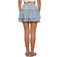 thumbnail image 3 of INSPIRE CHIC Women's Floral Tiered Ruffle Skirts Cute Summer Flowy Chiffon Mini Skirt S Blue a, 3 of 6