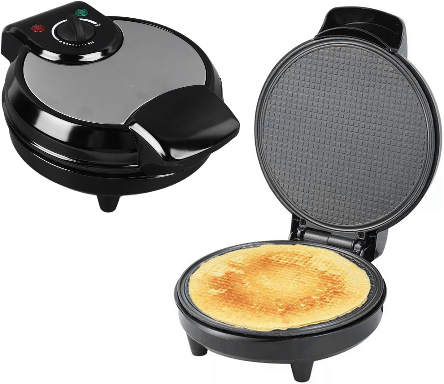 1200W Nonstick Waffle Cone Maker with Temperature Control for  Ice  Cones and Baking Treats