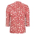 thumbnail image 4 of Jsaierl Women's 3/4 Sleeve Tops Summer V Neck Shirts Boho Graphic Ladies Blouses Flowy Loose Fit Tunic Top S-2XL, 4 of 6