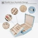 thumbnail image 2 of Jewelry Box ProCase, organizador grande de piel de 2 capas, color azul, 2 of 7
