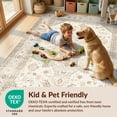 thumbnail image 4 of Design&I 3'x5' Washable Accent Rug Pet Friendly & Non-Slip Built-In Grip Beige Boho Abstract Geometric Lattice Solid Minimalist Heathered for Bedroom, Walk-in Closet, 4 of 7