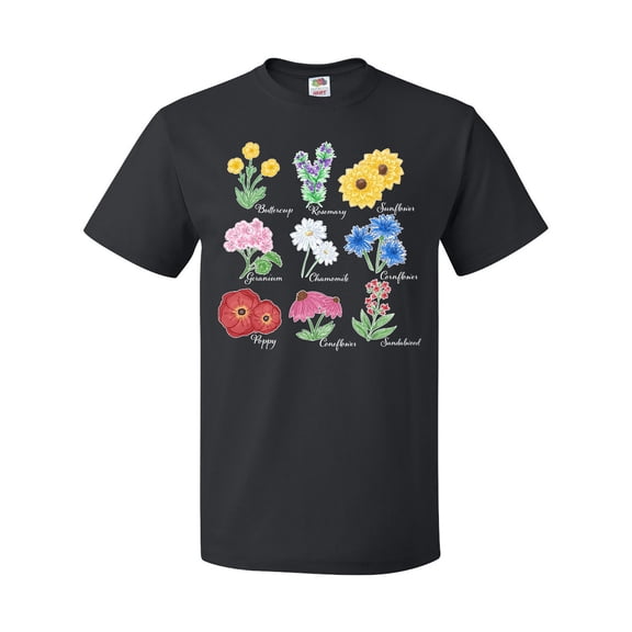 Inktastic Wild Flower Chart T-Shirt
