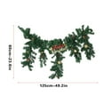 thumbnail image 3 of 49-inch Pre-Lit LED Christmas Garland Cane with Balls & "Merry Christmas" Accents, Artificial PVC Hanging Decor, Festive Cane for Fireplace & Indoor-Outdoor Decoration, 3 of 8