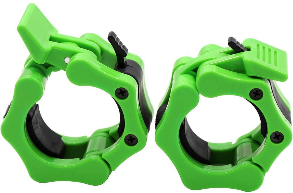 DEVU Olympic Barbell Clamps 2 inch Quick Release Pair 2 Hole Barbell Clamp for Heavy Weight Lighting\ 