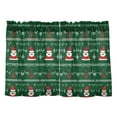 thumbnail image 7 of Yayeee Kitchen Curtains Tier Pair Light Filtering 27"x36" Rod Pocket Short Cafe Window Panel, Green Christmas Trees, 7 of 7