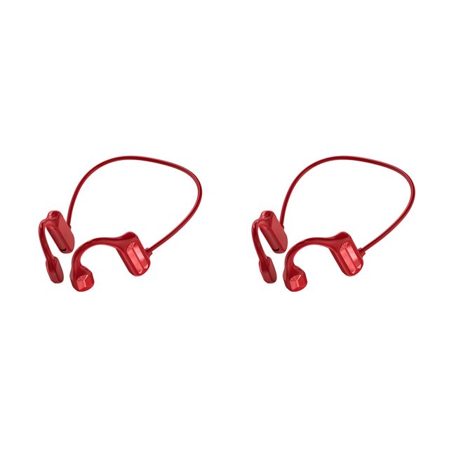 Auricular Recargable Methold Bluetooth Gancho para la oreja con Cancelación de ruido Rojo 2Conjunto