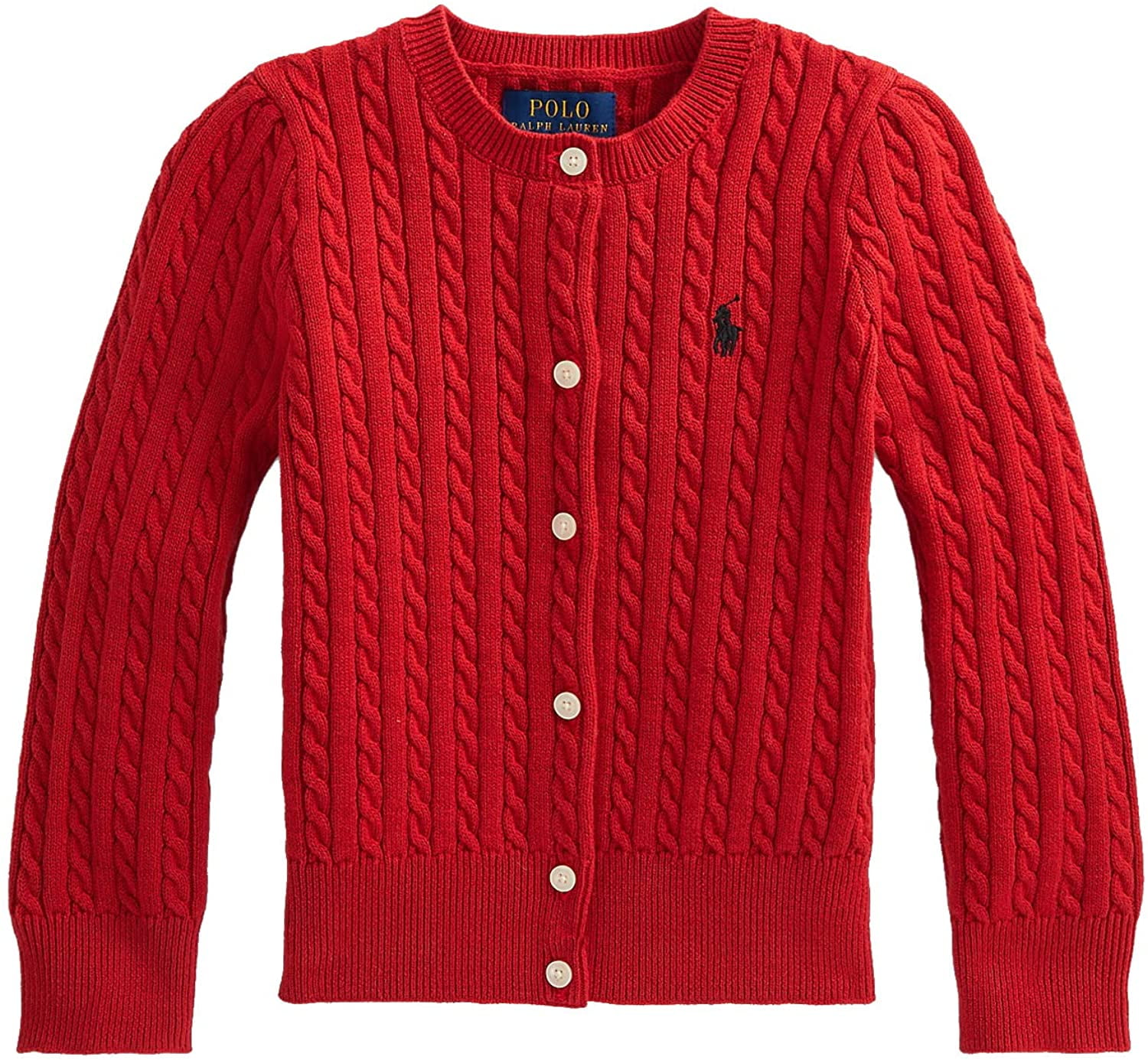 polo cable cardigan