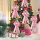 thumbnail image 2 of Lazos de Navidad Lazos de corona Lazos de árbol de Navidad para decoración de fiesta de Navidad de Año Nuevo Adornos colgantes de pared con nudo de lazo, 2 of 5