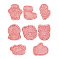 thumbnail image 2 of Toystoory 8 Uds. Moldes para galletas de cocina, Kit de moldes para galletas de dibujos animados de Navidad, molde para repujado de plástico Herramientas y accesorios para hornear, 2 of 6