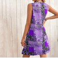 thumbnail image 5 of XVJRHAK Women's Floral Camouflage Print Spring and Summer Loose Round Neck Suspender Sleeveless Vest Pocket Dress (Purple,XL), 5 of 5
